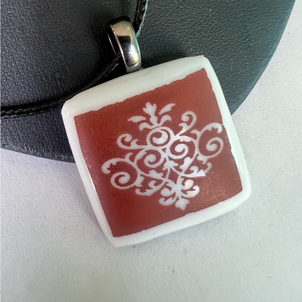 Art Nouveau Pendant Art Glass Pendant